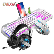 Load image into Gallery viewer, Mechanical Keyboard And Mouse Headset Three-piece Suit Desktop Computer Notebook Gaming Peripherals Home Internet Cafes E-sports