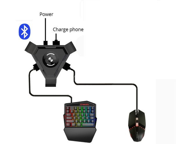 New PUBG Mobile Gamepad Controller Gaming Keyboard Mouse Converter For Android ios Phone IPAD Bluetooth 4.1 Adapter Free Gift