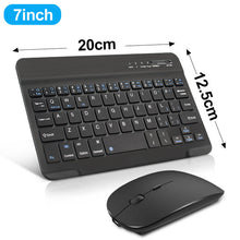 Load image into Gallery viewer, Wireless Keyboard and Mouse Mini Rechargeable bluetooth Keyboard With Mouse Noiseless Ergonomic Keyboard For PC Tablet Phone