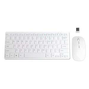 USB Wireless 2.4GHz Mini Keyboard Ultra-Thin Mouse Combo Kit Set For Desktops Laptops