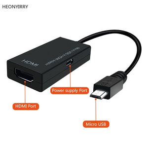 Micro USB to HDMI Adapter Cable Mirco USB to HDMI HD Conversion Cable for Mobile Phone Tablet PC and other Devices