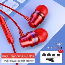 Load image into Gallery viewer, TOMKAS Wired Earbuds Headphones 3.5mm In Ear Earphone Earpiece With Mic Stereo Headset 5 Color For Samsung Xiaomi Phone Computer