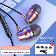 Load image into Gallery viewer, TOMKAS Wired Earbuds Headphones 3.5mm In Ear Earphone Earpiece With Mic Stereo Headset 5 Color For Samsung Xiaomi Phone Computer