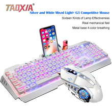 Load image into Gallery viewer, Mechanical Keyboard And Mouse Headset Three-piece Suit Desktop Computer Notebook Gaming Peripherals Home Internet Cafes E-sports