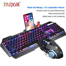 Load image into Gallery viewer, Mechanical Keyboard And Mouse Headset Three-piece Suit Desktop Computer Notebook Gaming Peripherals Home Internet Cafes E-sports