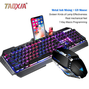 Mechanical Keyboard And Mouse Headset Three-piece Suit Desktop Computer Notebook Gaming Peripherals Home Internet Cafes E-sports